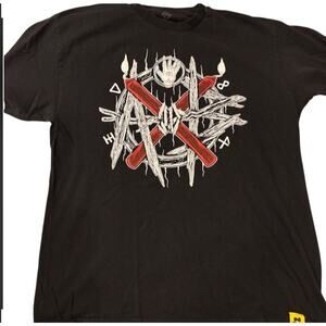 WWE NXT Aleister Black Men's Graphic T-Shirt Large Black Casual